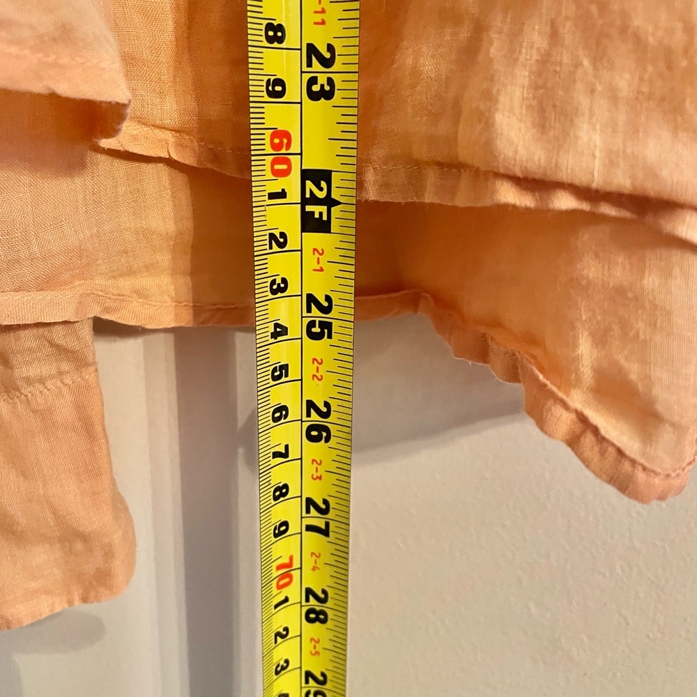 Madewell Resort Long Sleeve Button-Up Shirt Orange Size XL- EUC - Picture 10 of 10